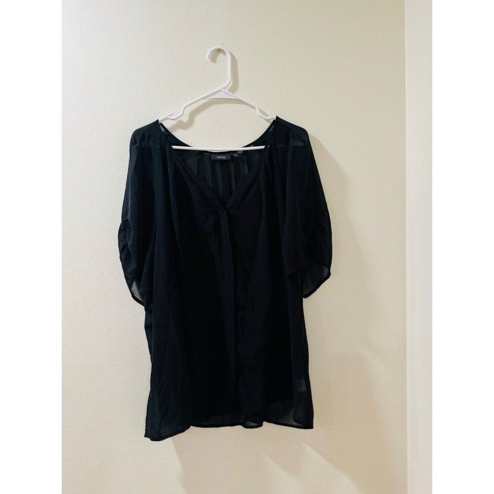 APT 9 Black Short-Sleeve Pullover Top Size 3XL